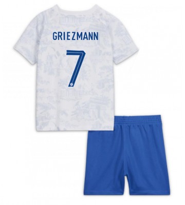Frankrike Antoine Griezmann #7 babykläder Bortatröja barn VM 2022 Korta ärmar (+ Korta byxor)
